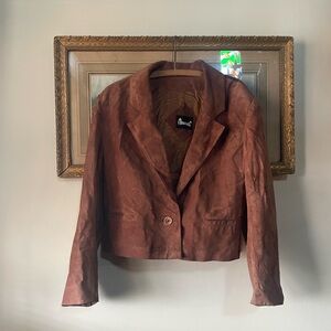 Vintage Cropped Suede Leather Avanti Jacket
